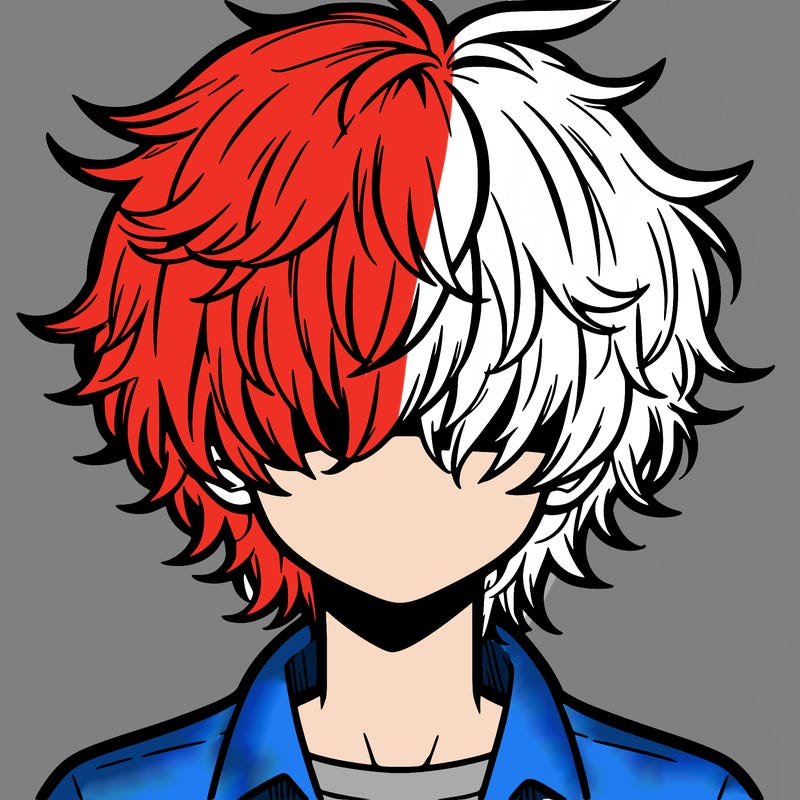 manga boy fluffy hair covering his eyes