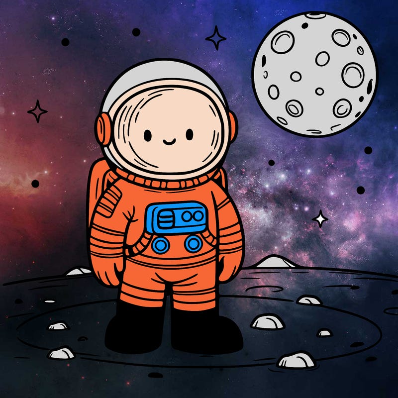 an astronaut standing on the moon