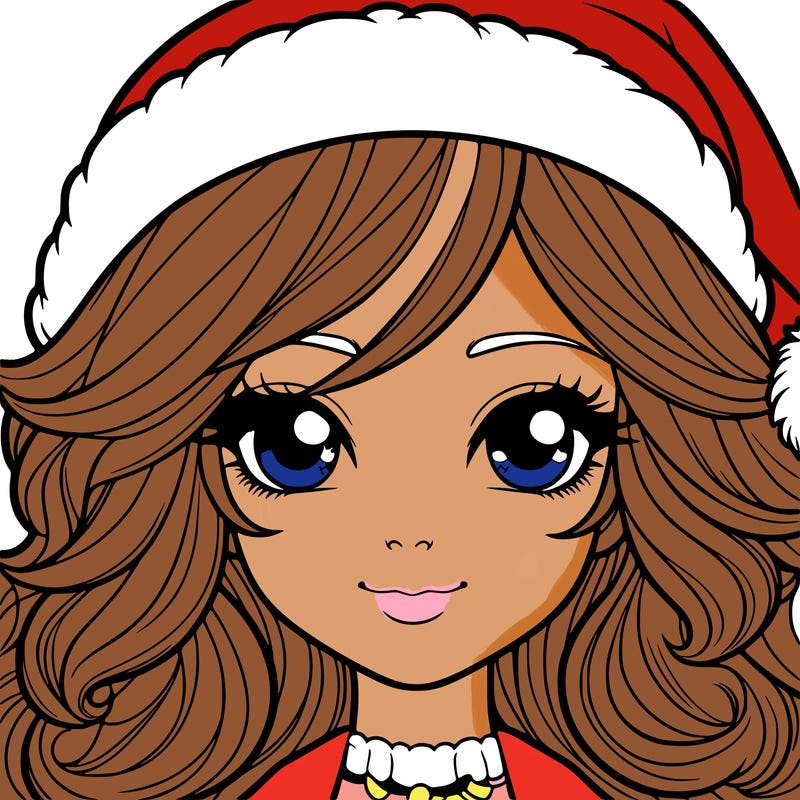 realistic christmas girl