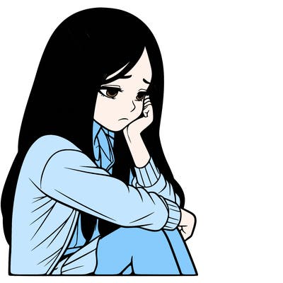 a realistic girl with depression