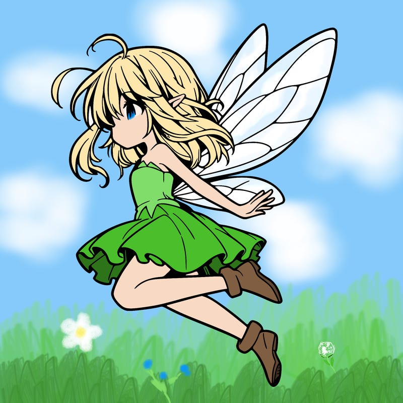 manga fairy flying