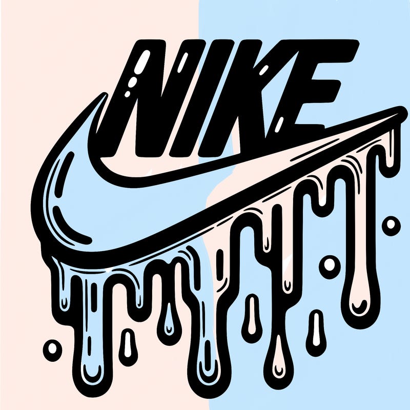 dripping nike logo