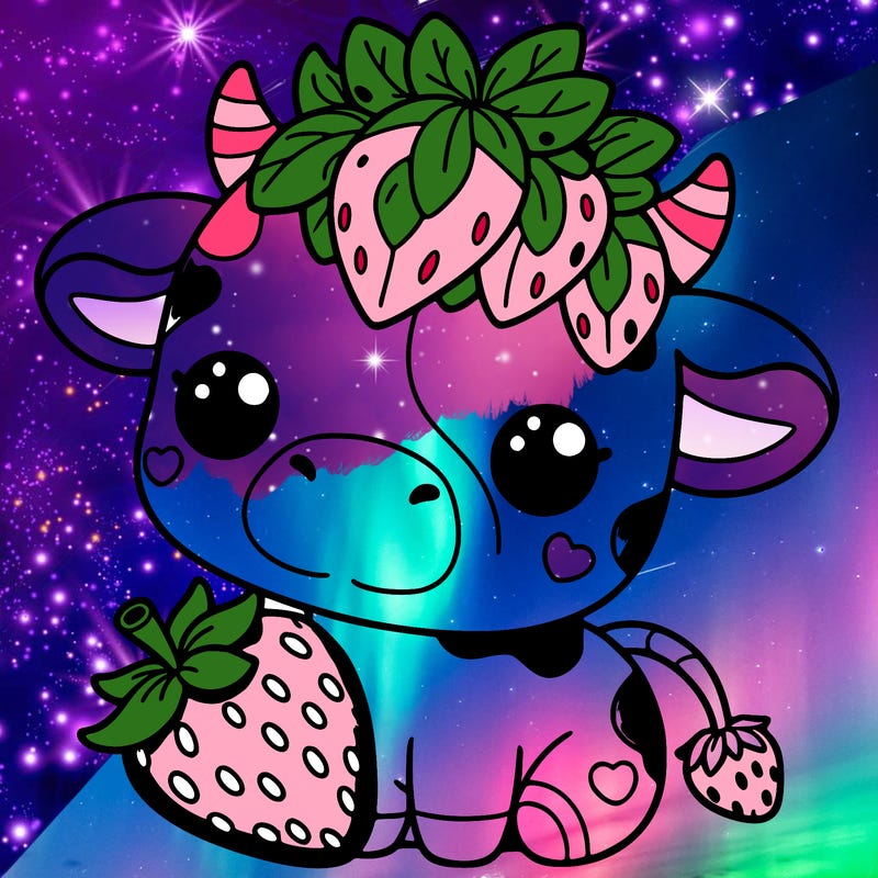 cute strawberry cow