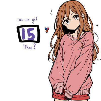 manga teen girl  in a sweater and baggy pants
