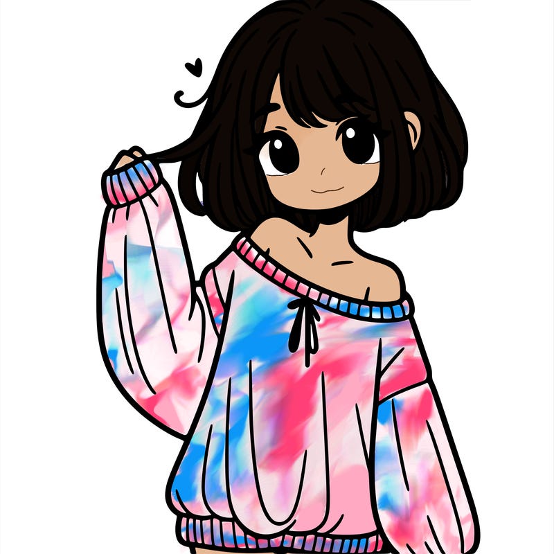 girl in baggy sweater hanging off her shoulder