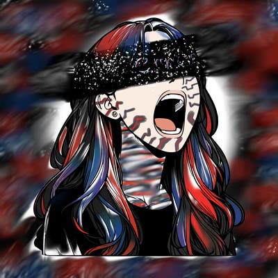 screaming realistic, girl