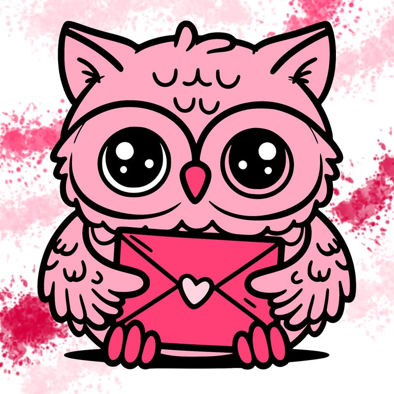owl holding an envelope