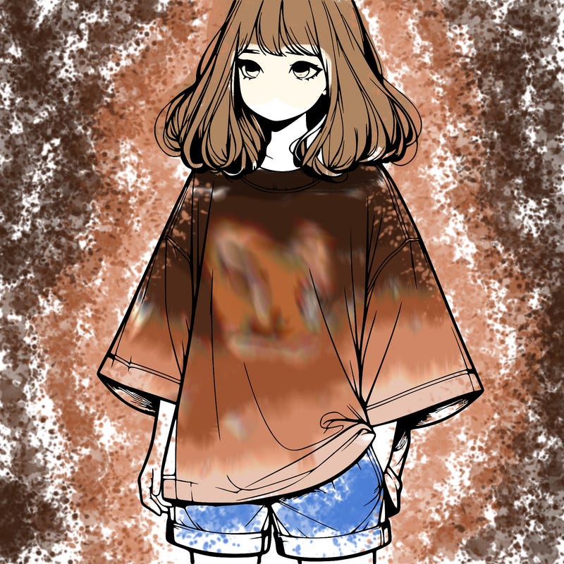 realistic girl with big t shirt and shorts