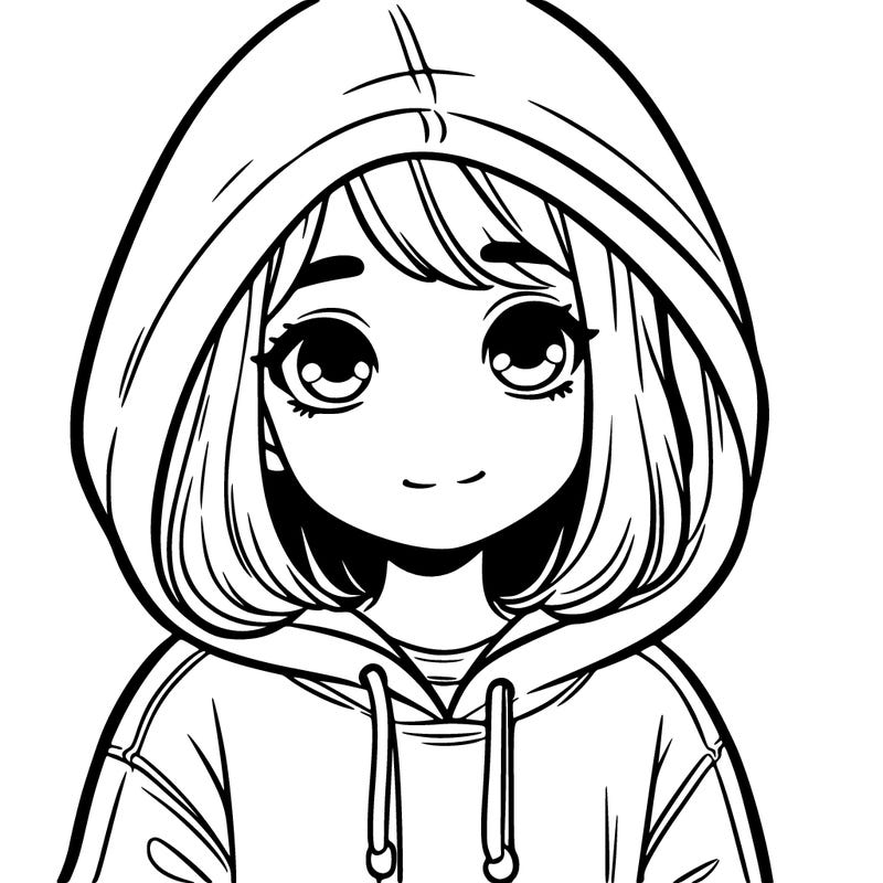 girl in hoodie