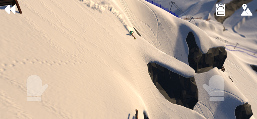 Grand Mountain Adventure - A skier carving down a snowy mountain side in Grand Mountain Adventure