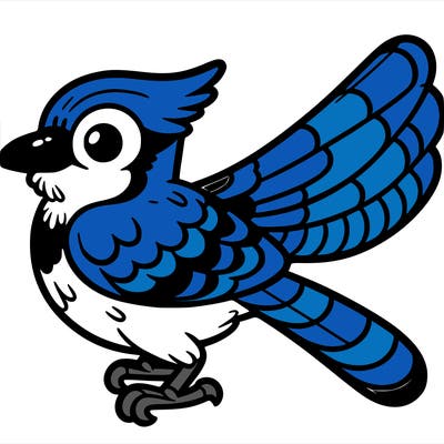 blue jay out line