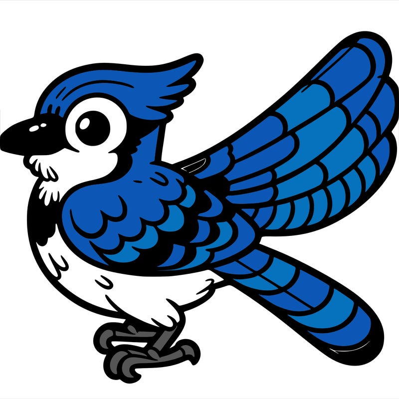 blue jay out line