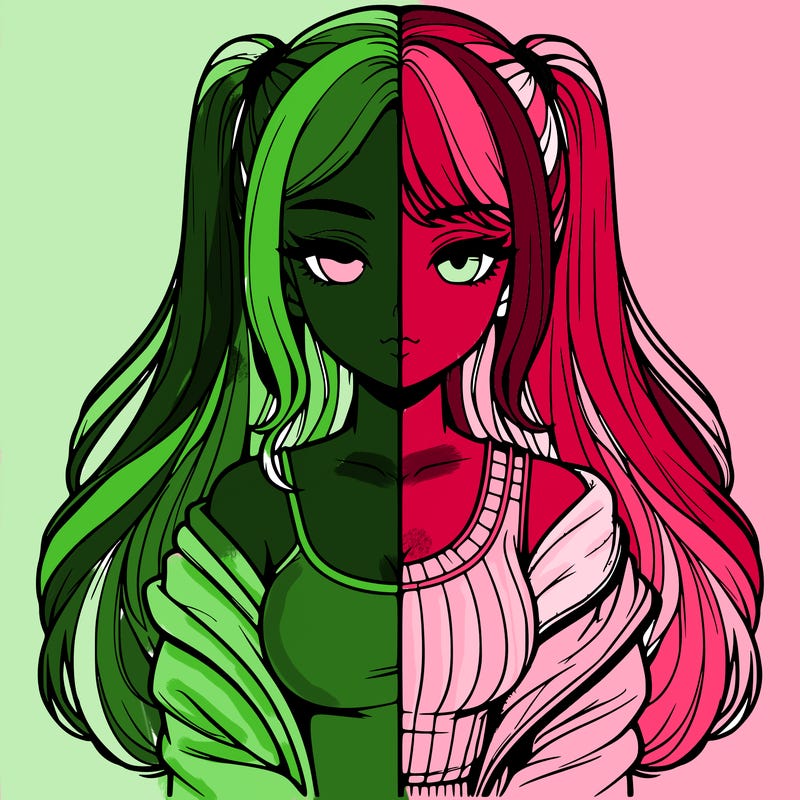 realistic girl split