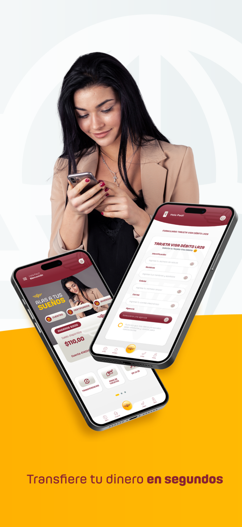 Cooperativa 29 de Octubre 2.0 - Cooperativa 29 de Octubre 2.0 mobile app displaying bank balance and money transfer options