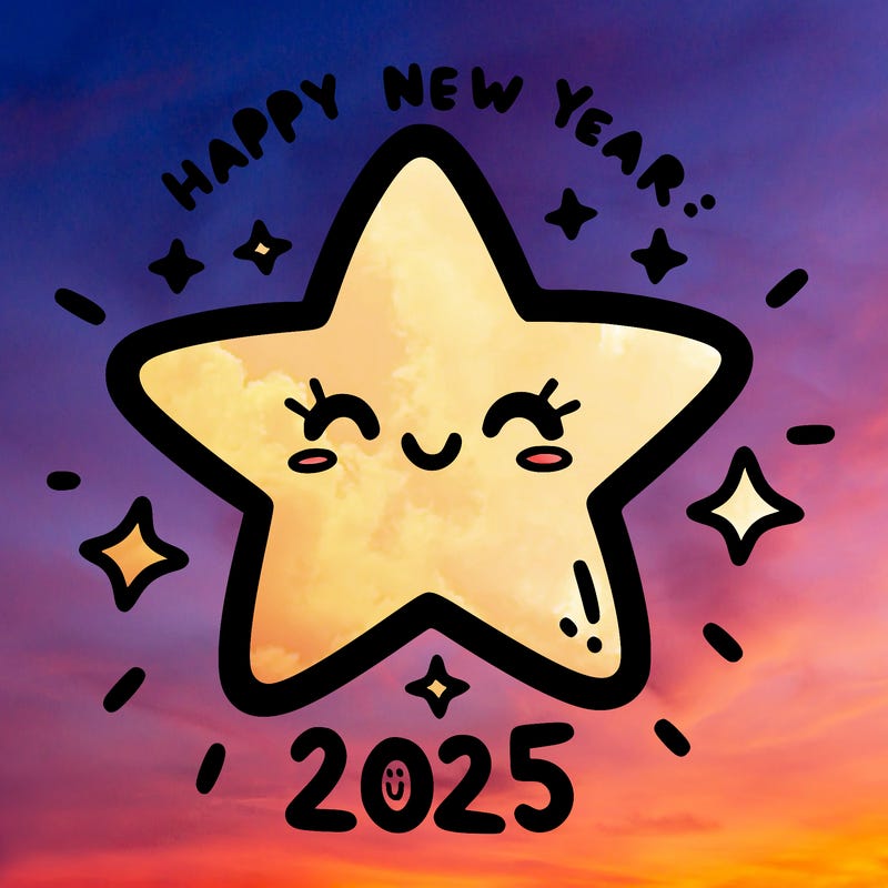 happy new year 2025 star wish