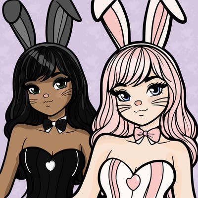 woman with bunny costume