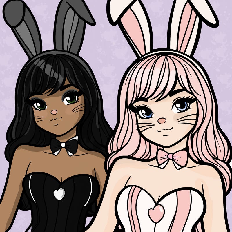 woman with bunny costume