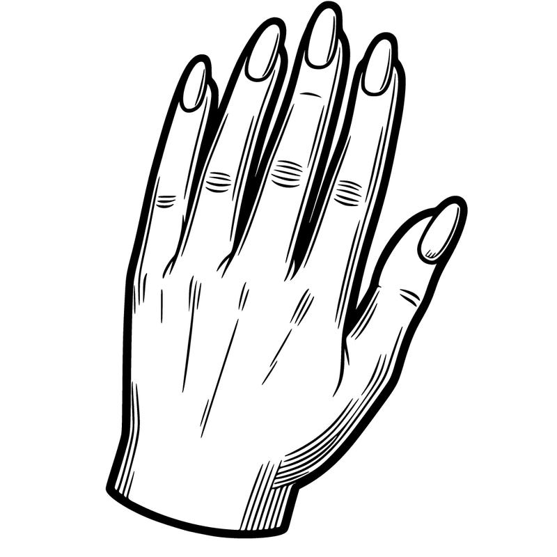 hand with nails