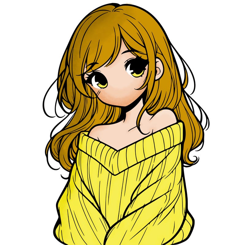 shy pretty girl wearing a sweater that is falling off one shoulder portrait