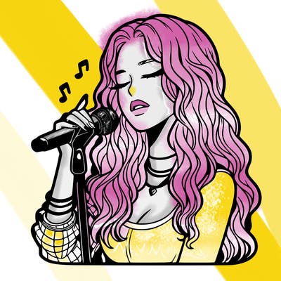 realistic female singer