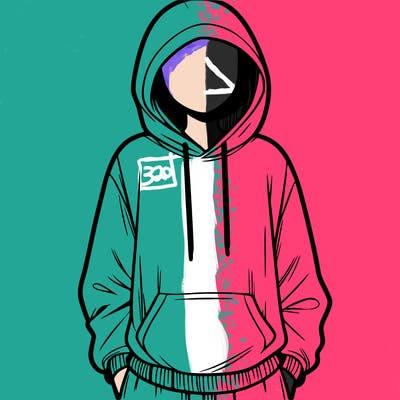 faceless girl with hoodie with hands in pockets