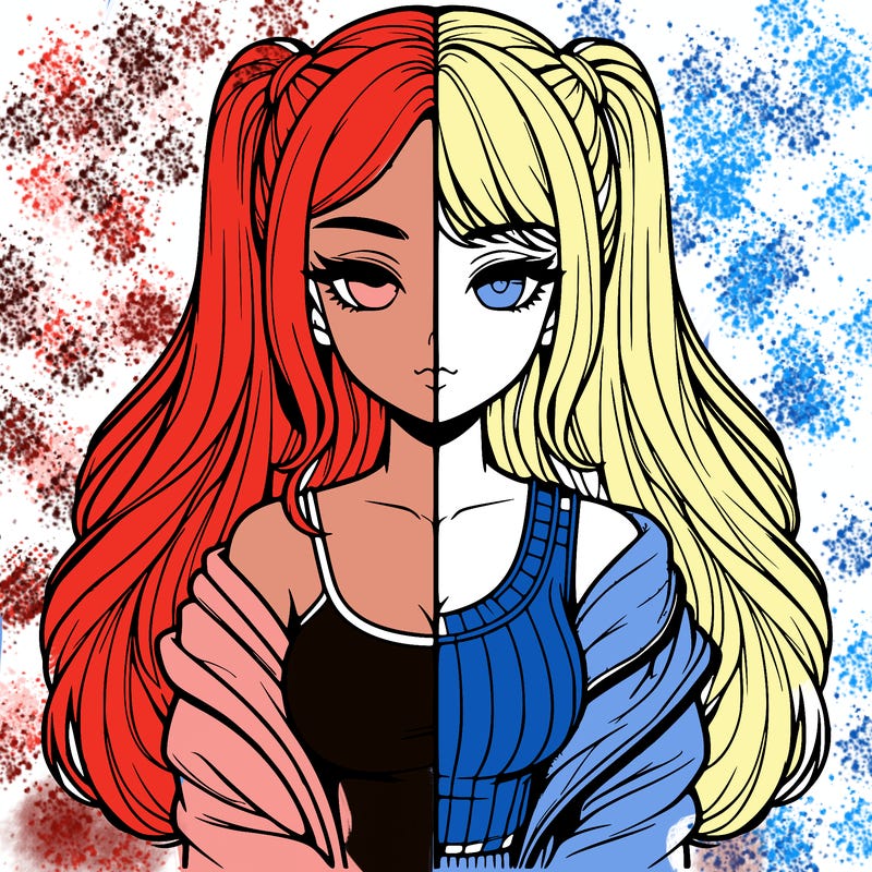 realistic girl split