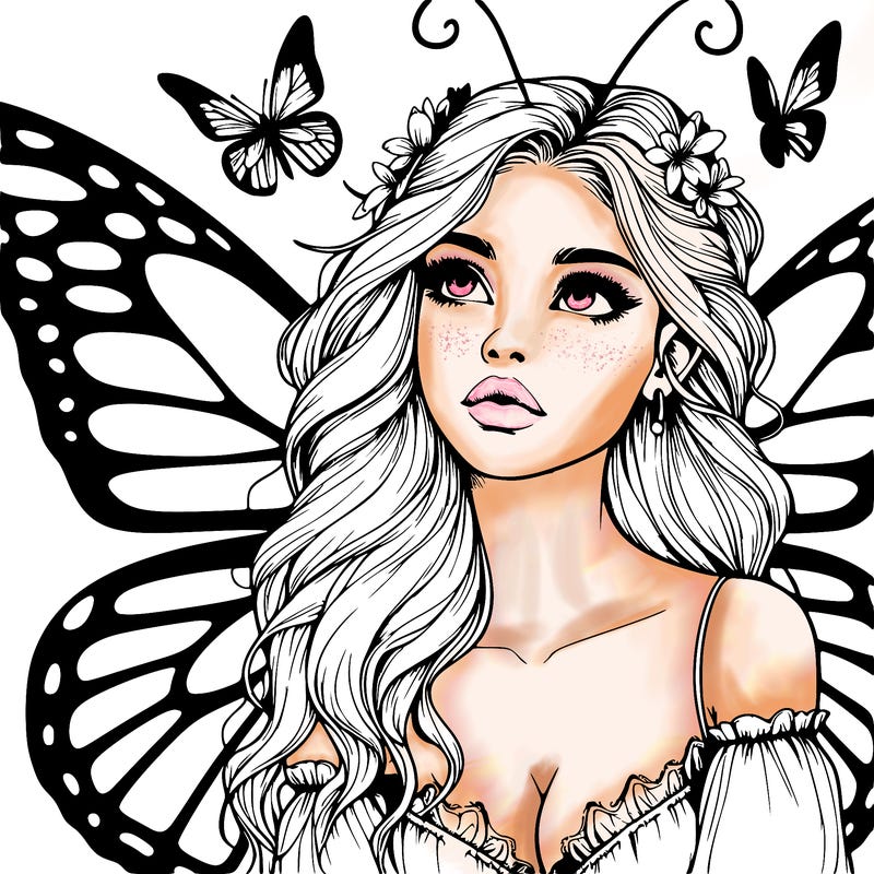 butterfly fairy realistic girl