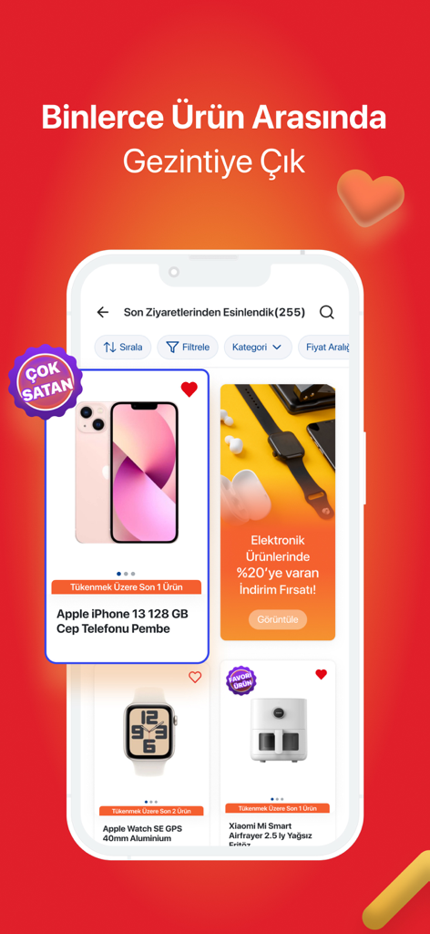 D&R - The D&R mobile app interface showing various electronic products and shopping filters