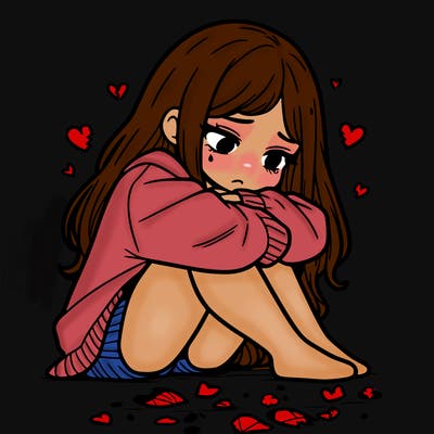 a girl after a breakup