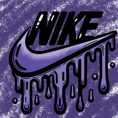 dripping nike logo