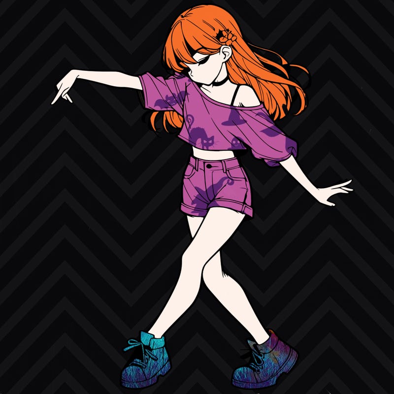 realistic girl danceing