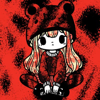 a girl wearing a frog hat and some frog socks