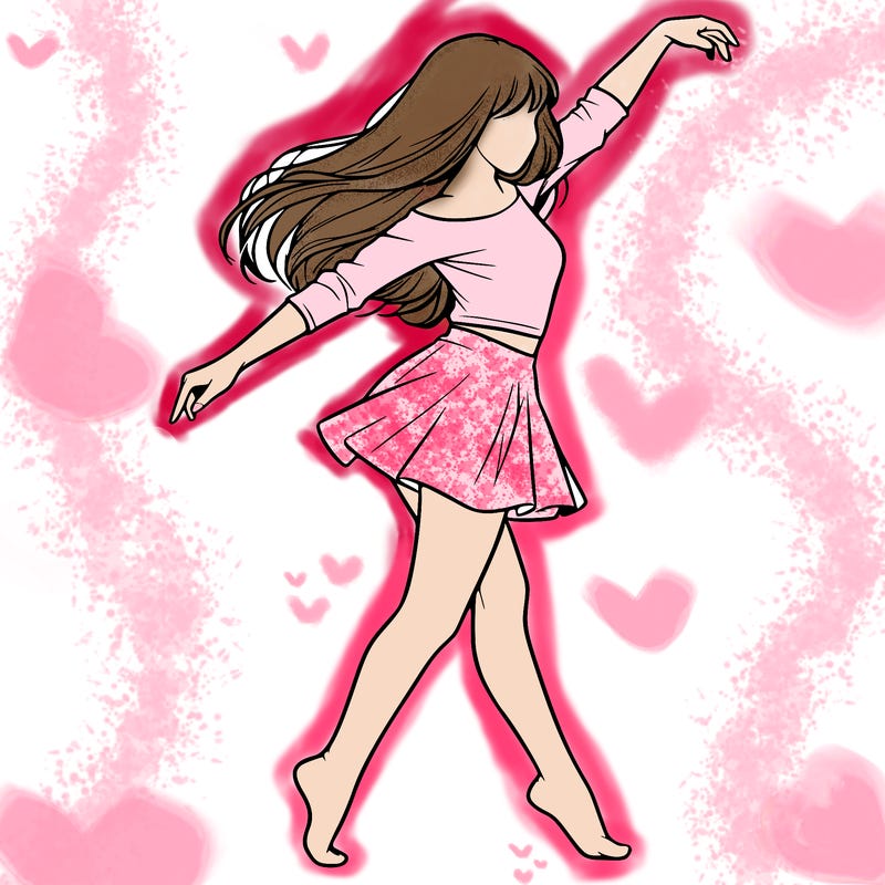 realistic girl danceing