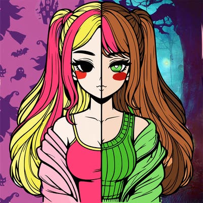 realistic girl split