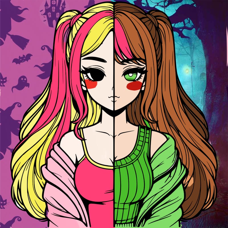 realistic girl split