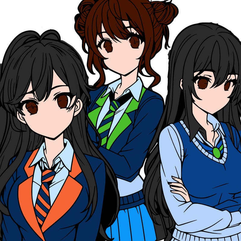 anime girls teenagers