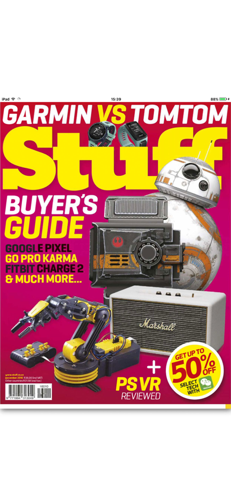 Stuff Magazine South Africa - Stuff Magazine South Africa digital cover featuring a gadget buyer's guide and tech reviews