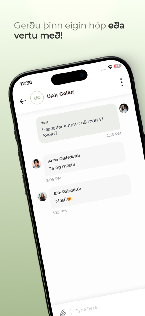ELLO: Community and Wellness - ELLO app community group chat screen showing messages from members