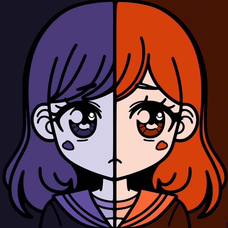 a split of a girl