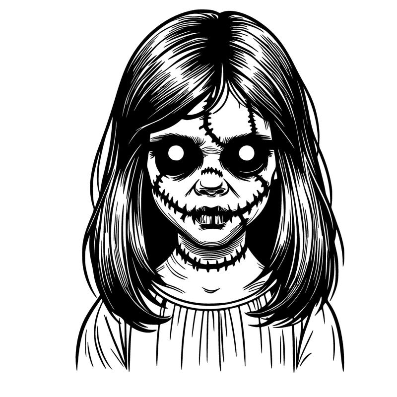 scary realistic girl