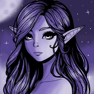 elf girl realistic dark fantasy