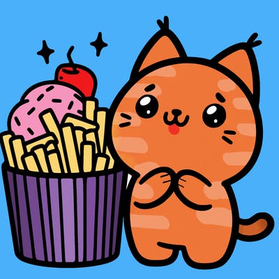 cute food cat