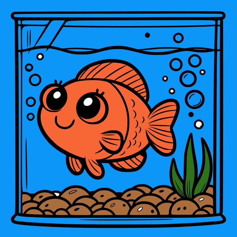 a fish in an aquarium