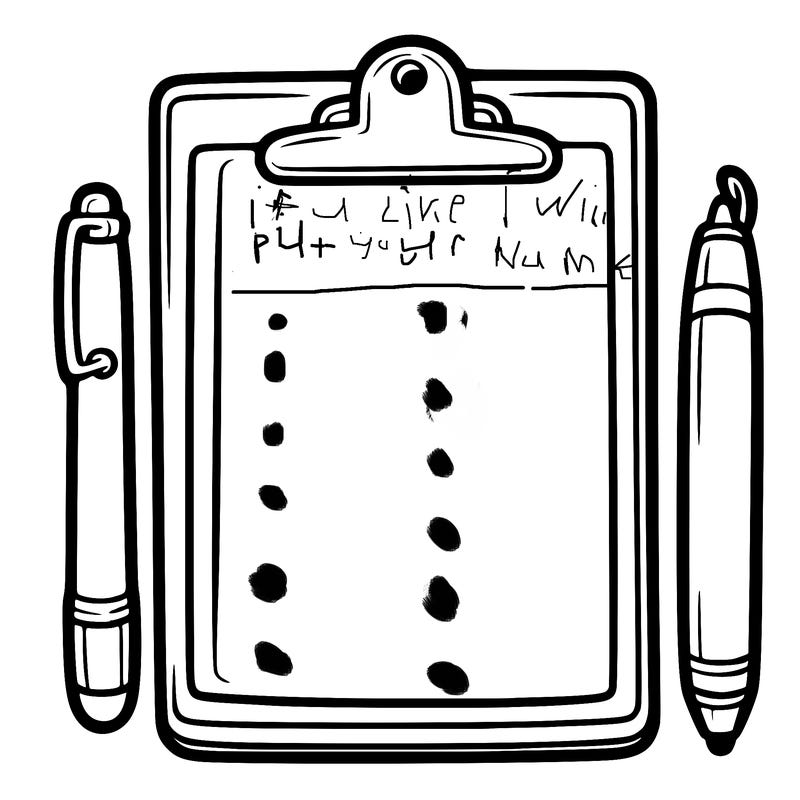 blank clip board with pen