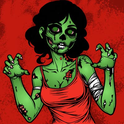realistic zombie girl