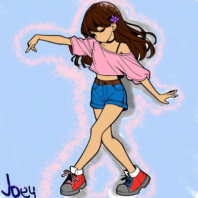 realistic girl danceing