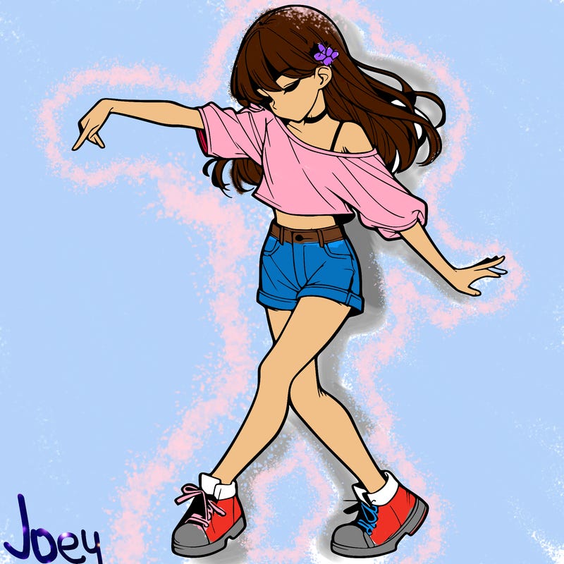 realistic girl danceing