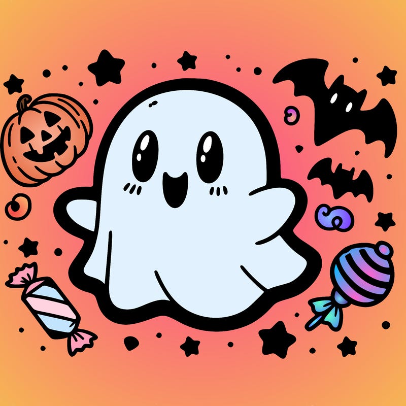 halloween cute little ghost