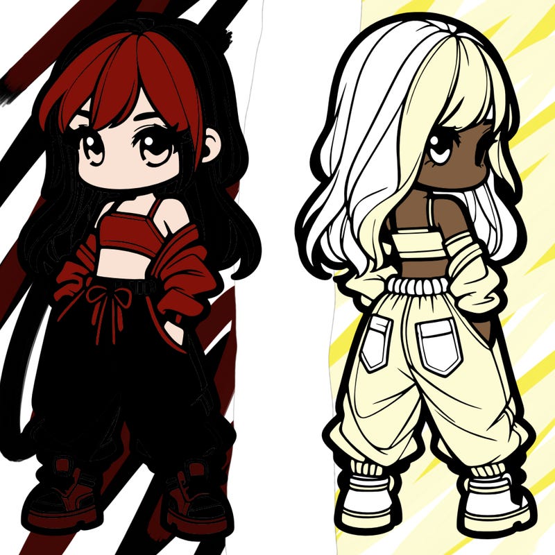 girl in crop top and baggy pants