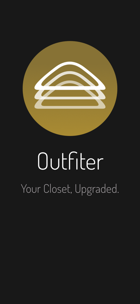 Outfiter - Outfiter app logo and slogan Your Closet Upgraded